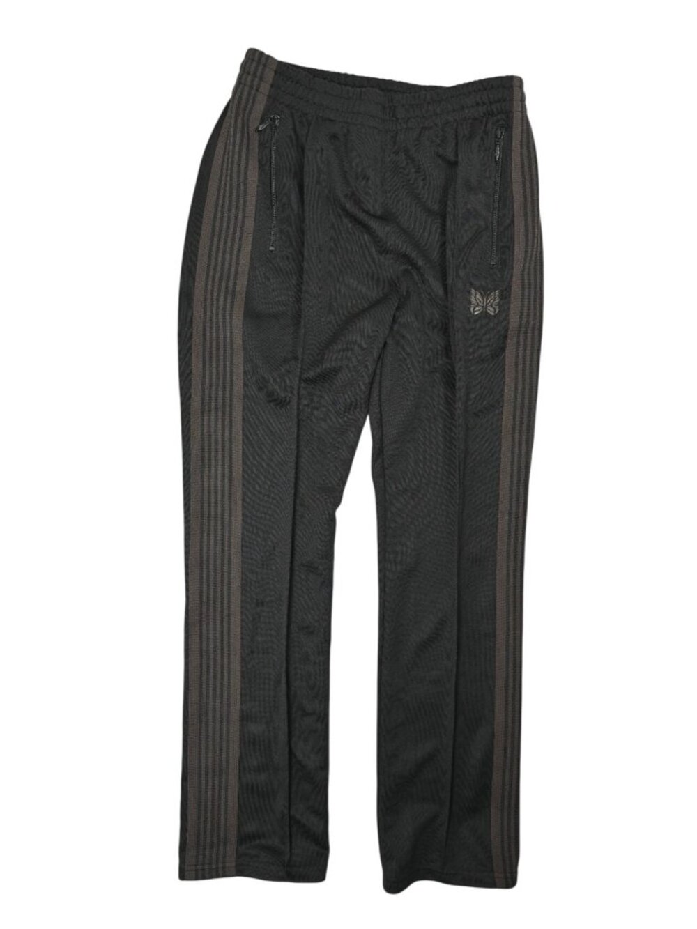 Needles Logo-Embroidered Striped Satin-Jersey Track Pants in Black